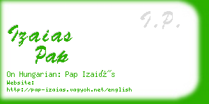 izaias pap business card